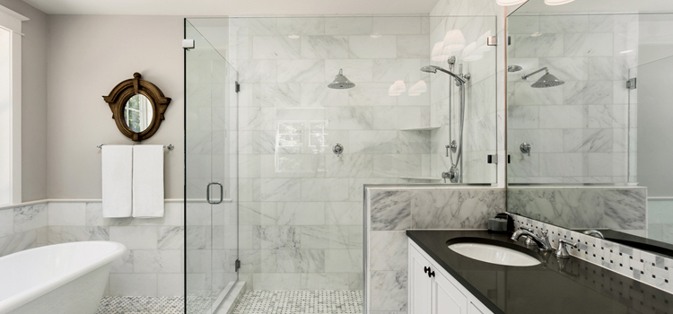 bathroom shower door installation in Oceano