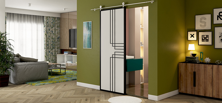 sliding bathroom door installation in Oceano